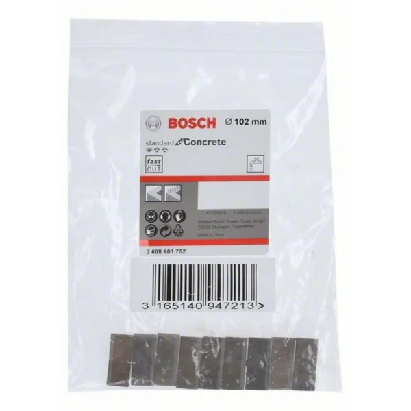 Сегменты для алмазной коронки Standard 102x450 мм 1 1/4", 9 шт Bosch 2608601752 — изображение 2