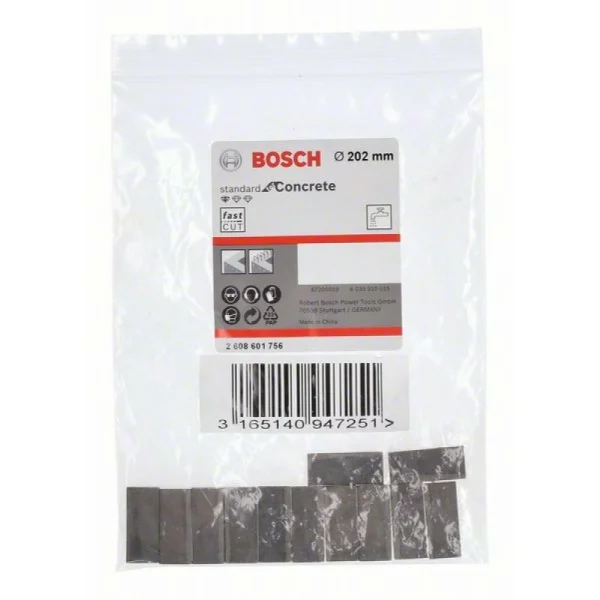 Сегменты для алмазной коронки Standard 202x450 мм 1 1/4", 12 шт Bosch 2608601756 — изображение 2