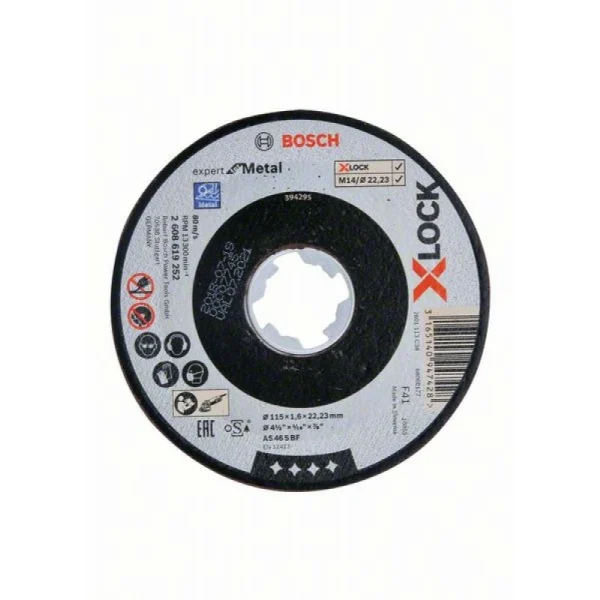 Отрезной диск Expert for Metal X-LOCK 115x1.6x22.23 мм прямой Bosch 2608619252 — изображение 2