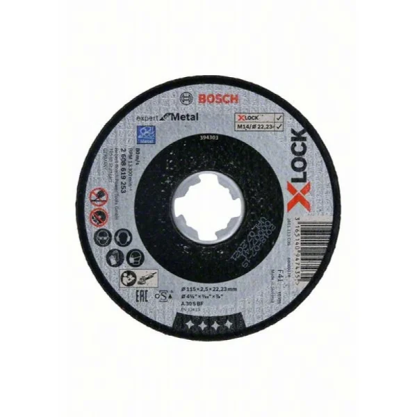 Отрезной диск Expert for Metal X-LOCK 115x2.5x22.23 мм прямой Bosch 2608619253 — изображение 2