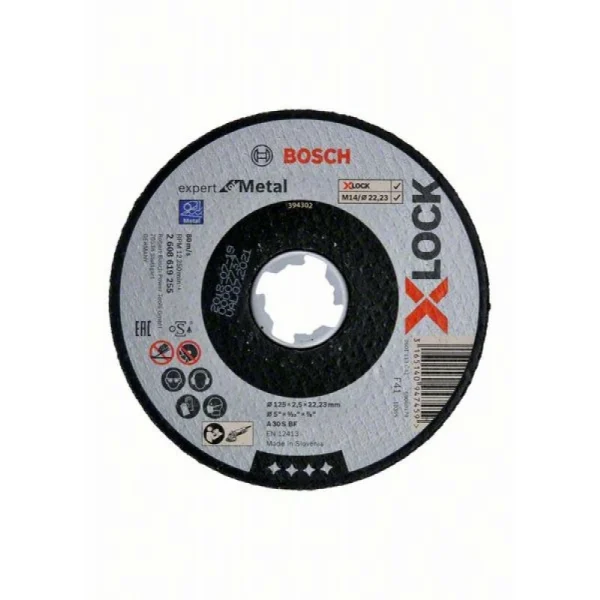 Отрезной диск Expert for Metal X-LOCK 125x2.5x22.23 мм прямой Bosch 2608619255 — изображение 2