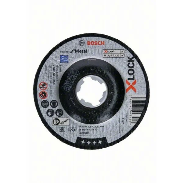 Отрезной диск Expert for Metal X-LOCK 115x2.5x22.23 мм прямой Bosch 2608619256 — изображение 2