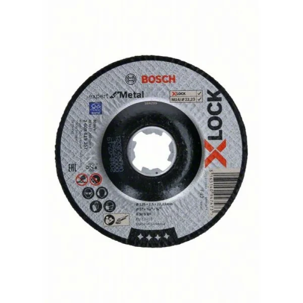 Отрезной диск Expert for Metal X-LOCK 125x2.5x22.23 мм вогнутый Bosch 2608619257 — изображение 2