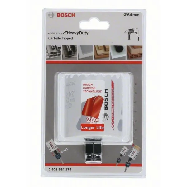 Коронка HM 64 мм Endurance f/Heavy Duty Bosch 2608594174 — изображение 2