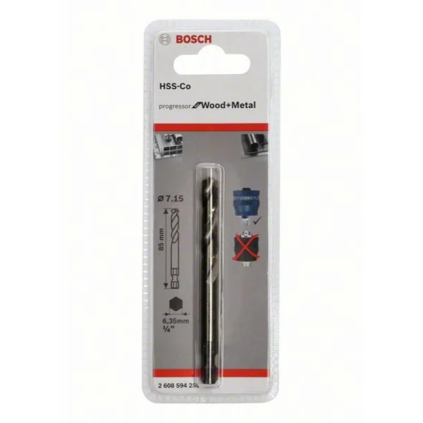 Центрирующее сверло HSS-Co Ø 7.15x85 мм Bosch 2608594255 — изображение 2