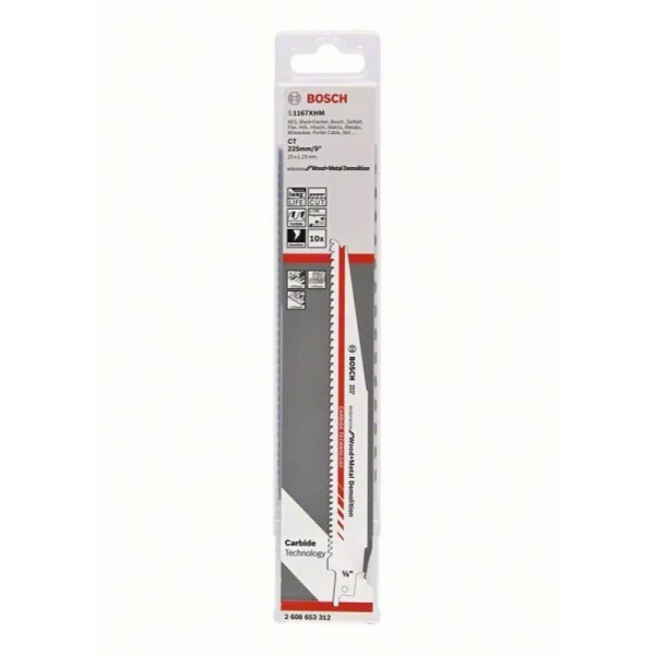 Сабельные пилки (10 шт.) S1167XHM Endurance for Wood+Metal Demolition Bosch 2608653312 — изображение 2