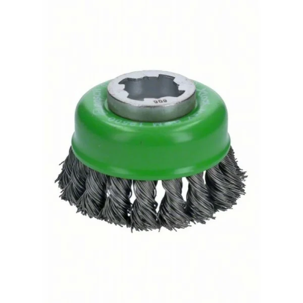 Чашечная щетка пучки X-LOCK 75 мм INOX СТАЛЬ 0.5 мм Bosch 2608620729