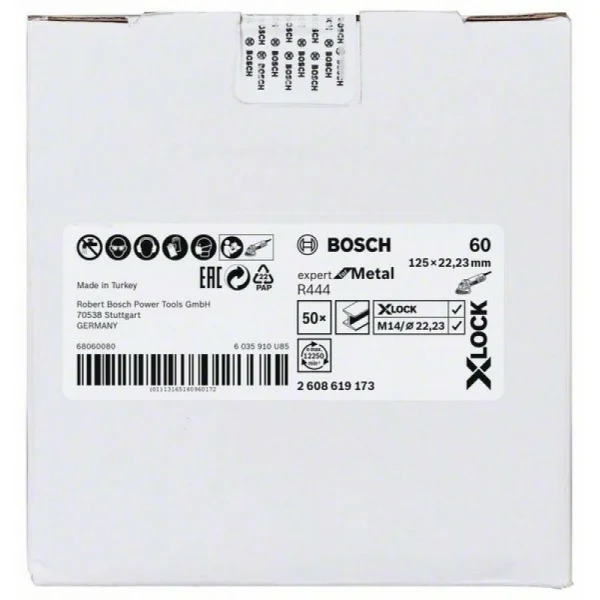 Фибровый шлифкруг R444 Expert for Metal X-LOCK 125 мм G60 Bosch 2608619173