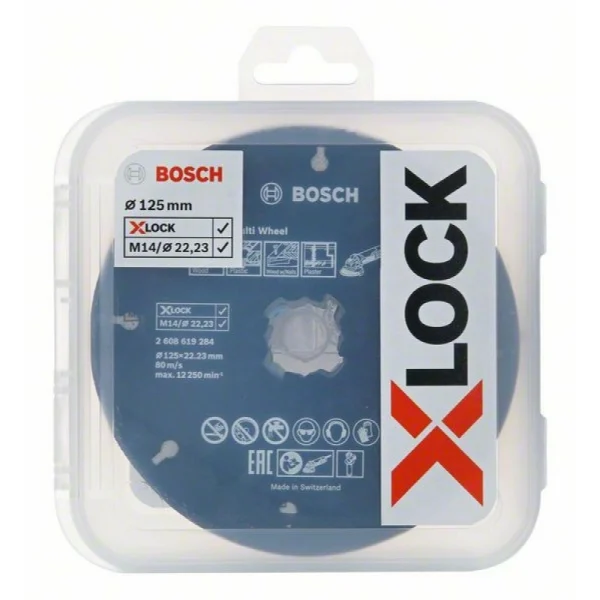 Набор оснастки X-LOCK (Абразив/КЛТ/Твердосплавный диск) 125 мм Bosch 2608619374 — изображение 2