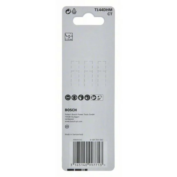 Лобзиковая пилка 3 шт. T144DHM Endurance for Wood Bosch 2608665071 — изображение 3