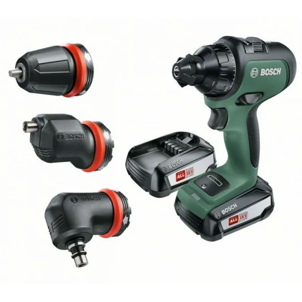 Аккумуляторная дрель-шуруповерт Bosch AdvancedDrill18 (2 акк.) SET (с угловой и эксцентриковой насадкой) 06039B5003 — изображение 2