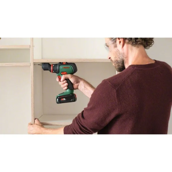 Аккумуляторная дрель-шуруповерт Bosch AdvancedDrill18 (2 акк.) SET (с угловой и эксцентриковой насадкой) 06039B5003 — изображение 6