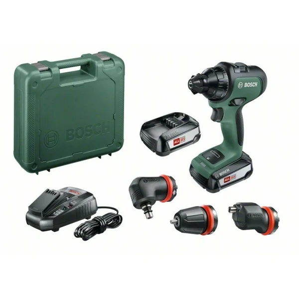 Аккумуляторная дрель-шуруповерт Bosch AdvancedDrill18 (2 акк.) SET (с угловой и эксцентриковой насадкой) 06039B5003
