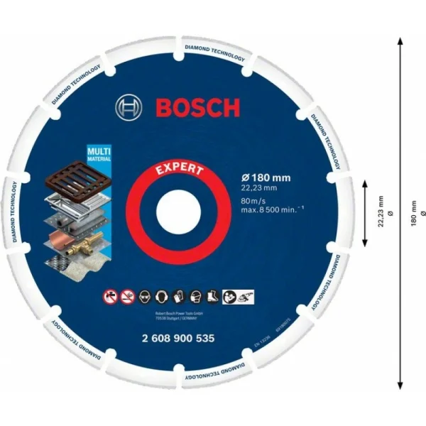 Алмазный диск по металлу 180x22,23мм Bosch 2608900535 — изображение 3