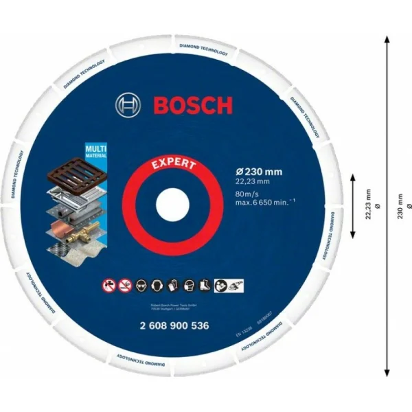 Алмазный диск по металлу 230x22,23мм Bosch 2608900536 — изображение 3