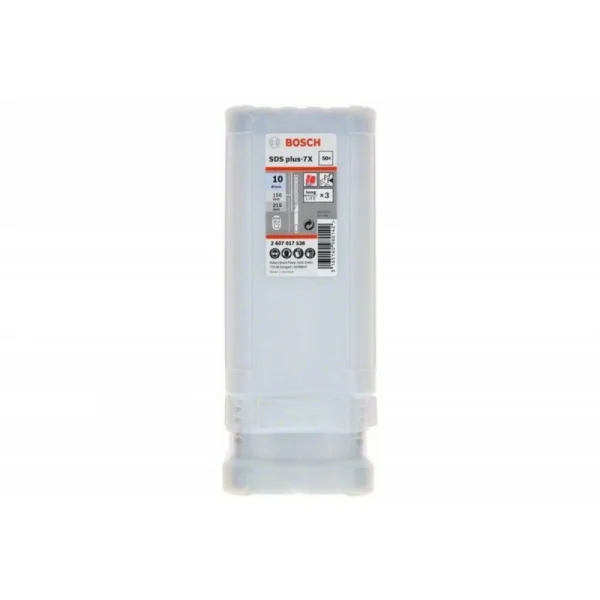 50 буров SDS Plus-7X для арм. бетона 10x100x165 мм Bosch 2607017538 — изображение 2