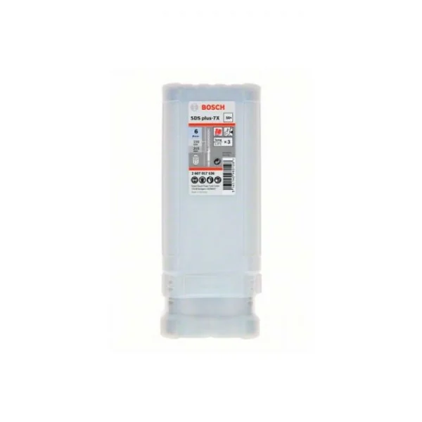 50 буров SDS Plus-7X для арм. бетона 6x100x165 мм Bosch 2607017536 — изображение 2