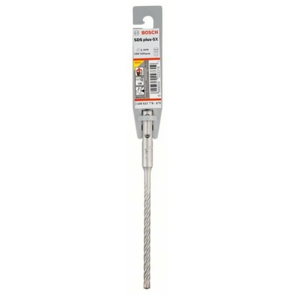 Бур SDS-plus-5X 6x100x160 мм Bosch 2608833778 — изображение 2