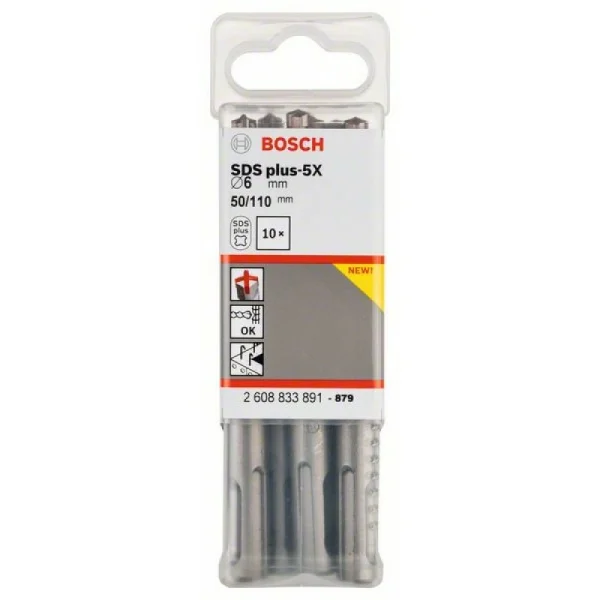 Бур SDS-plus-5X 6x50x110 мм Bosch 2608833891 — изображение 2