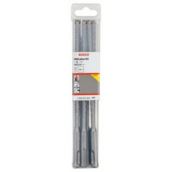 Бур SDS-plus-5X 6x150x210 мм Bosch 2608833893 — изображение 2