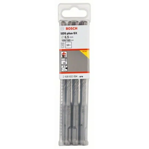 Бур SDS-plus-5X 6,5x100x160 мм Bosch 2608833894 — изображение 2