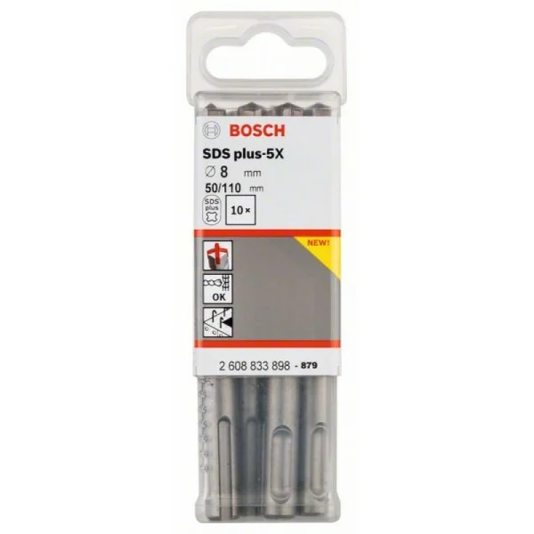 Бур SDS-plus-5X 8x50x110 мм Bosch 2608833898 — изображение 2