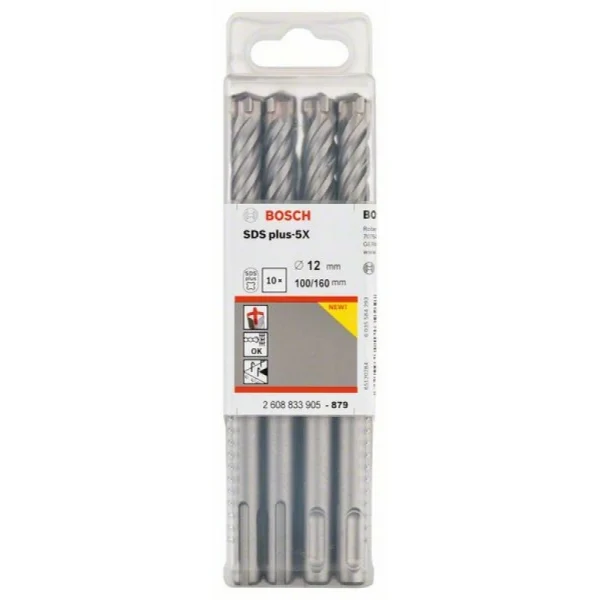 Бур SDS-plus-5X 12x100x160 мм Bosch 2608833905 — изображение 2