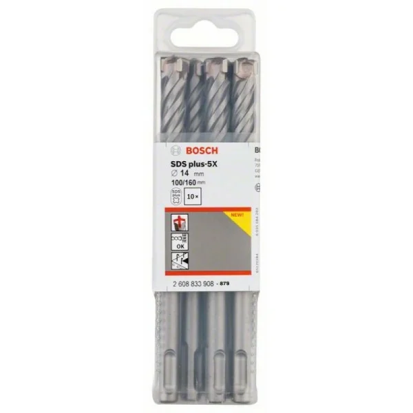 Бур SDS-plus-5X 14x100x160 мм Bosch 2608833908 — изображение 2