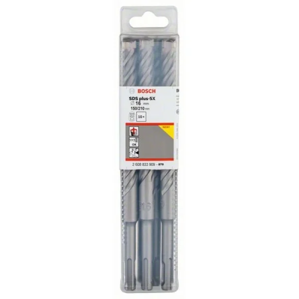Бур SDS-plus-5X 16x150x210 мм Bosch 2608833909 — изображение 2