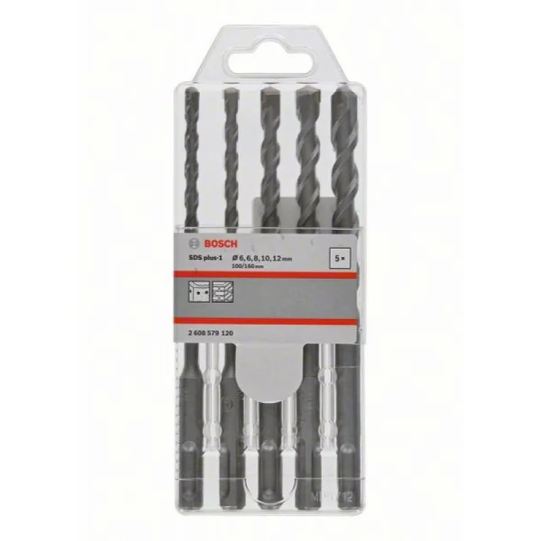 Набор буров SDS plus-1 6/6/8/10/12x160 мм Bosch 2608579120