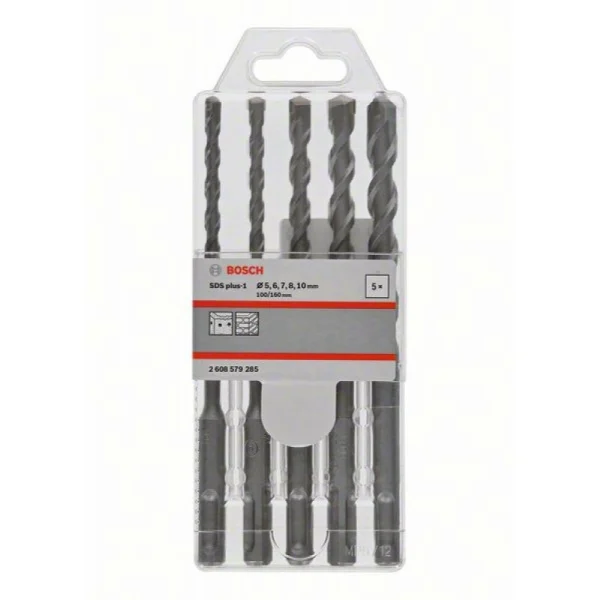 Набор буров SDS plus-1 5/6/7/8/10x160 мм Bosch 2608579285