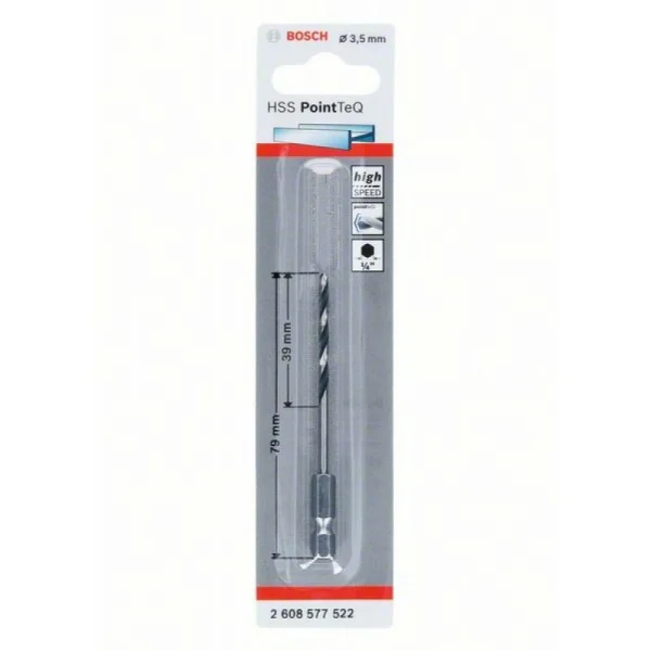 Сверло HSS PointTeQ HEX 3.5 мм Bosch 2608577522