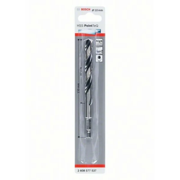 Сверло HSS PointTeQ HEX 10.0 мм Bosch 2608577537