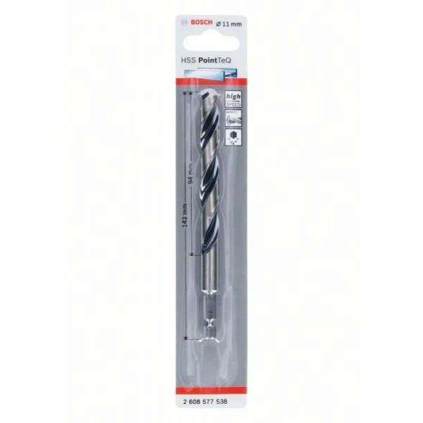 Сверло HSS PointTeQ HEX 11.0 мм Bosch 2608577538