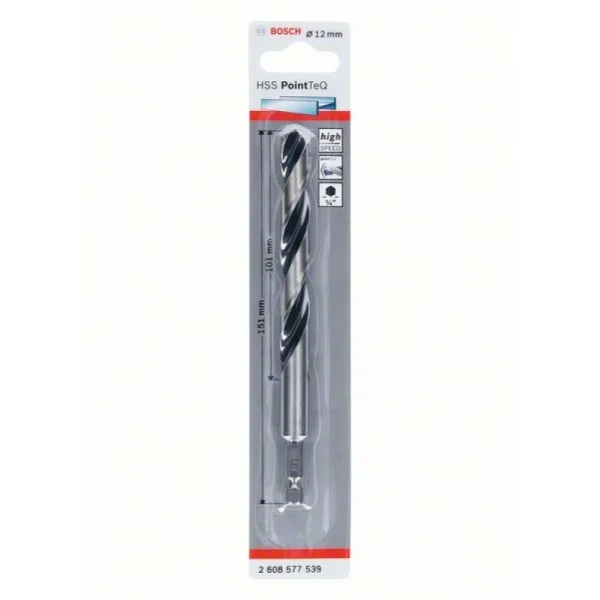 Сверло HSS PointTeQ HEX 12.0 мм Bosch 2608577539