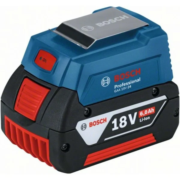 Адаптер для зарядки USB-устройств от аккумуляторов 14,4 В и Bosch GAA 18V-24 1600A00J61 — изображение 2