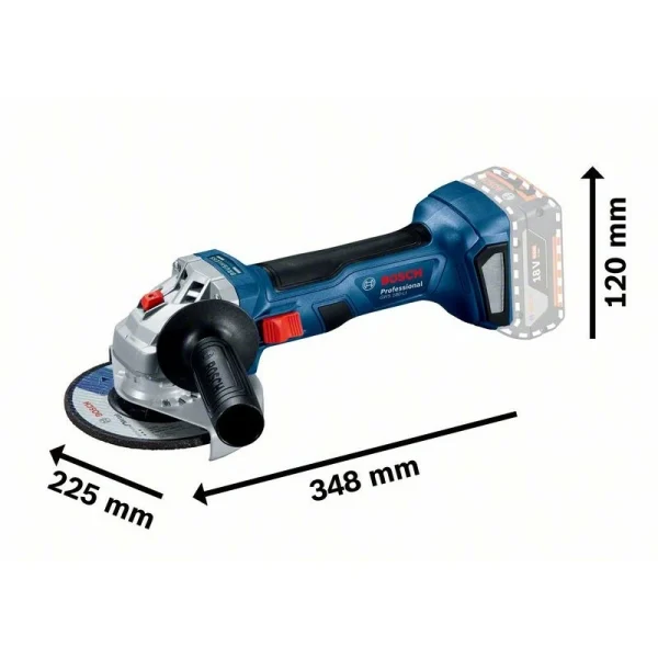 Аккумуляторная угловая шлифмашина Bosch GWS 180-LI 06019H90R1 — изображение 2