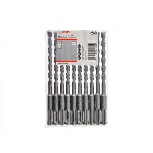 Бур по бетону 10 шт. SDS plus-1 8x100x160 мм Bosch 2608579123 — изображение 2