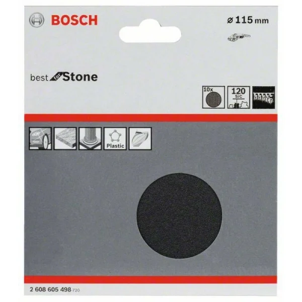 Набор из 10 шлифлистов F355 115 мм, 120 Bosch 2608605498 — изображение 2