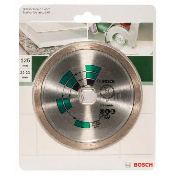 Алмазный диск по керамической плитке 125x22x1,7x5,0 мм Bosch 2609256417 — изображение 2