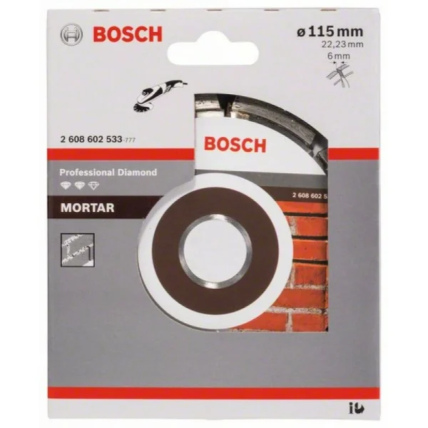 Алмазный круг Expert for Mortar 115x6x7x22,23 мм Bosch 2608602533 — изображение 2