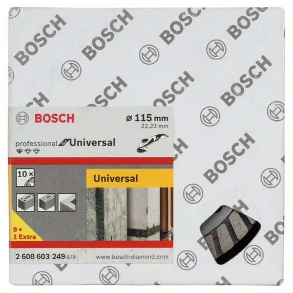 Алмазный диск Standard for Universal Turbo 115x22,23x2x10 мм Bosch 2608603249 — изображение 2