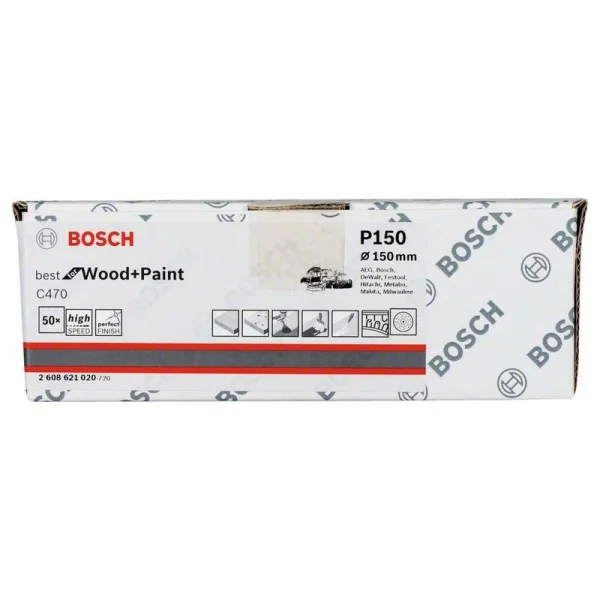 Шлифлист C470, в упаковке 50 шт. 150 мм, 150 Bosch 2608621020 — изображение 2