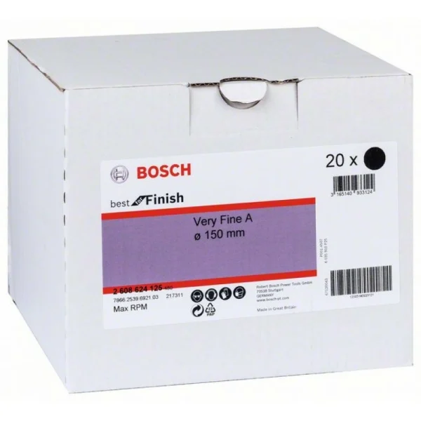 Нетканый шлифкруг 150 мм (Velcro), Very Fine AlOx Bosch 2608624125 — изображение 2