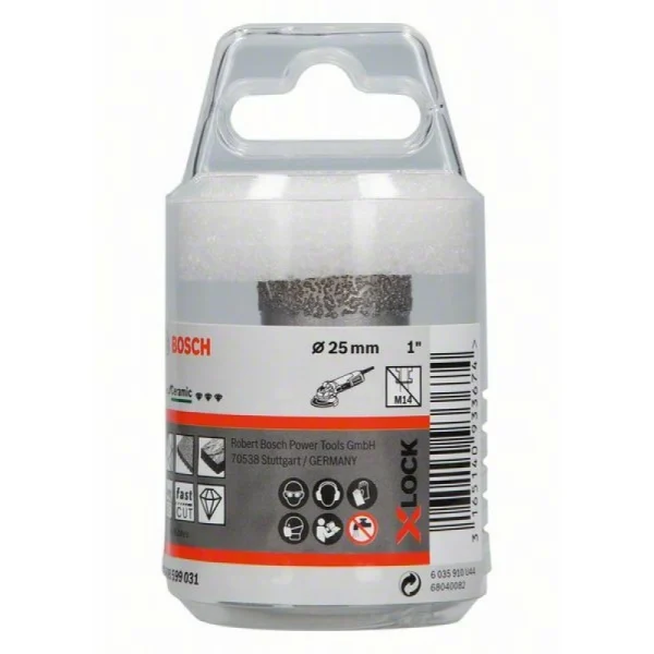 Алмазная коронка Dry Speed X-LOCK 25 мм Bosch 2608599031 — изображение 2